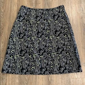 Sharon Anthony Black Skirt w/lime green lining-EUC